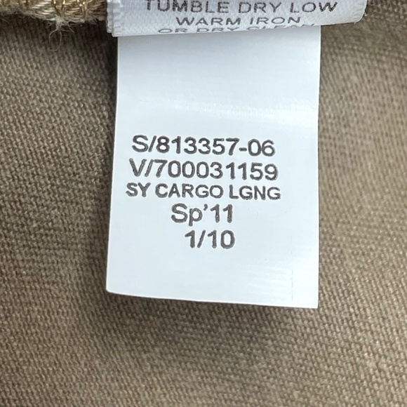 Banana Republic Stretch Cotton Olive Green Slim Fit Utility Cargo Pants Size 16 - Picture 9 of 9